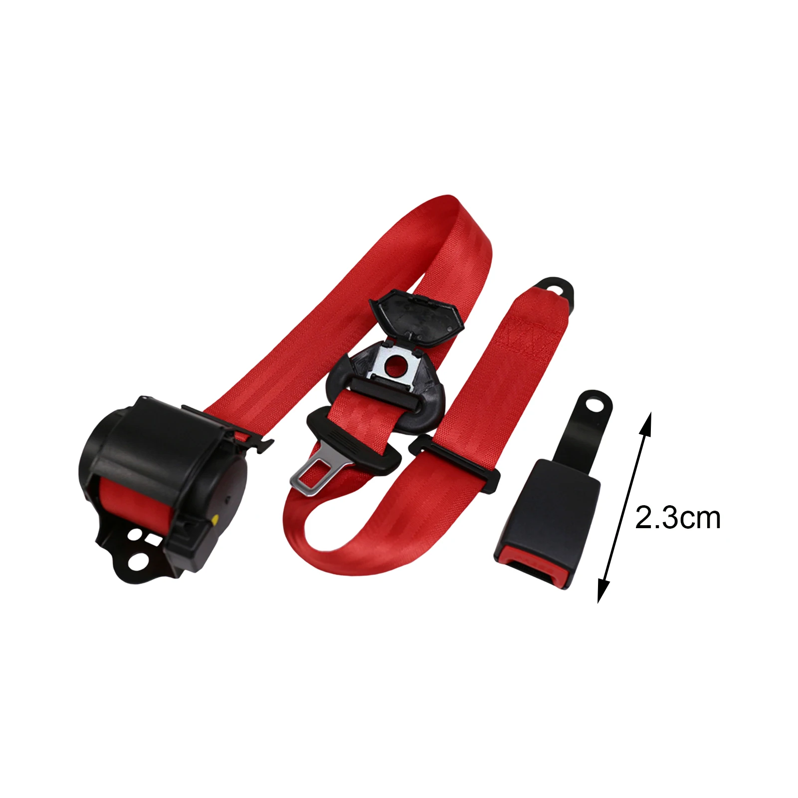 Seat 3 Point Car Belt Automatic Retractable Seat ddmysmile Belt For Go Kart Buses Black Red Safety Adjustable Seatbelts Accessories Smile