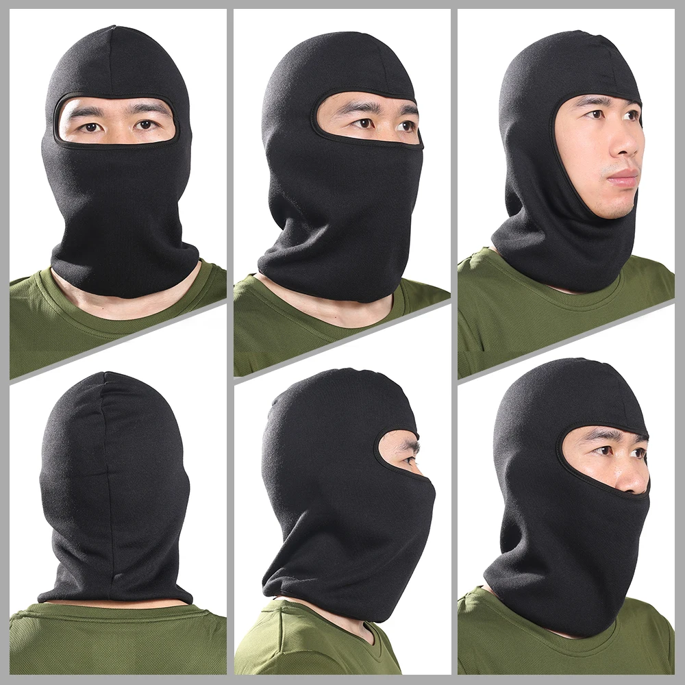 Thermal Balaclava Winter Fleece Full Face Mask Windproof Cycling Sports Hood Hiking Ski Bicycle Snowboard Neck Warmer Scarf Men smile