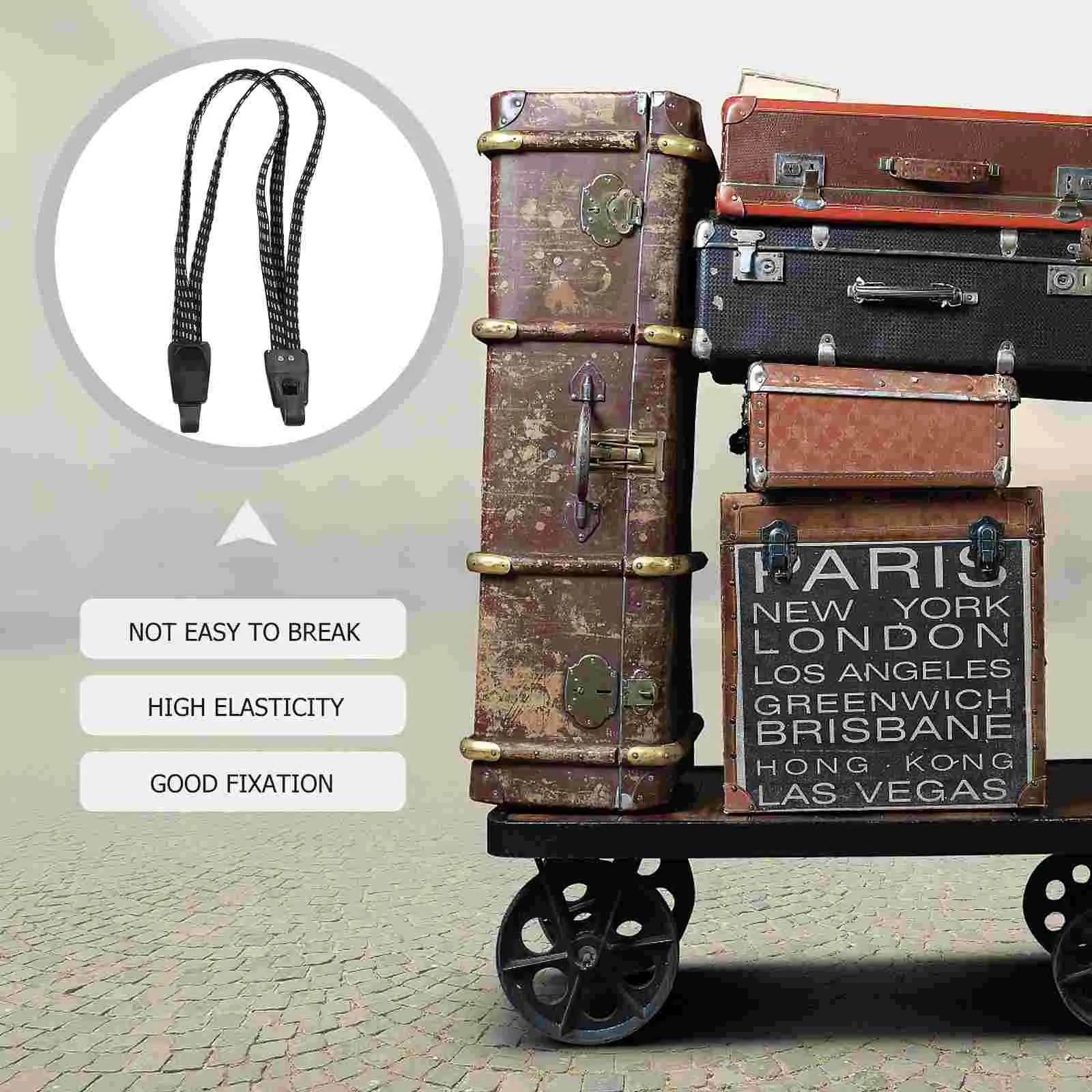 Luggage Strap Belt Binding Heavy Bungee Straps Duty Bundling Cargo Motorcycle Elastic Cords Rubber Fixed Fastening Tension