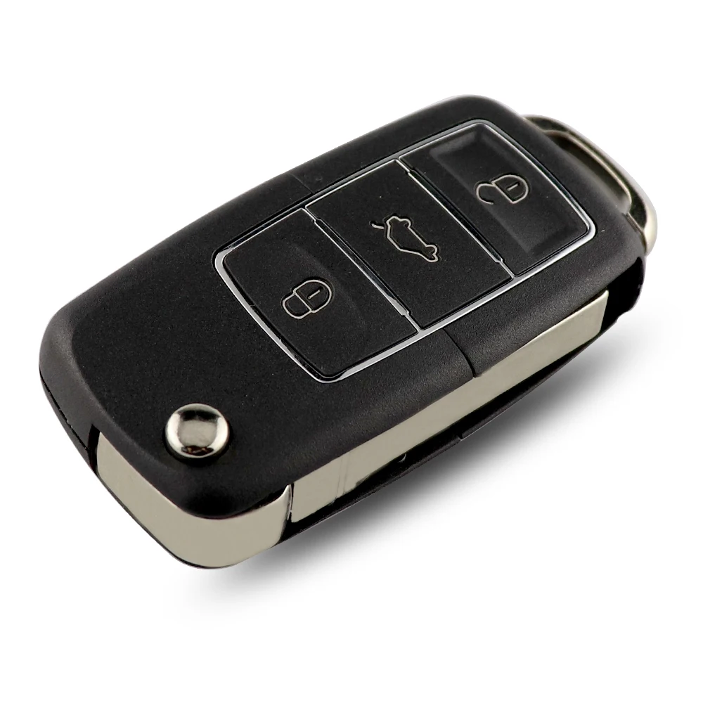 Multi-Color 3 Buttons YIQIXIN Flip Remote Car Key Shell For VW Jetta Golf Passat Beetle Polo Bora Sharan Skodat Case smile