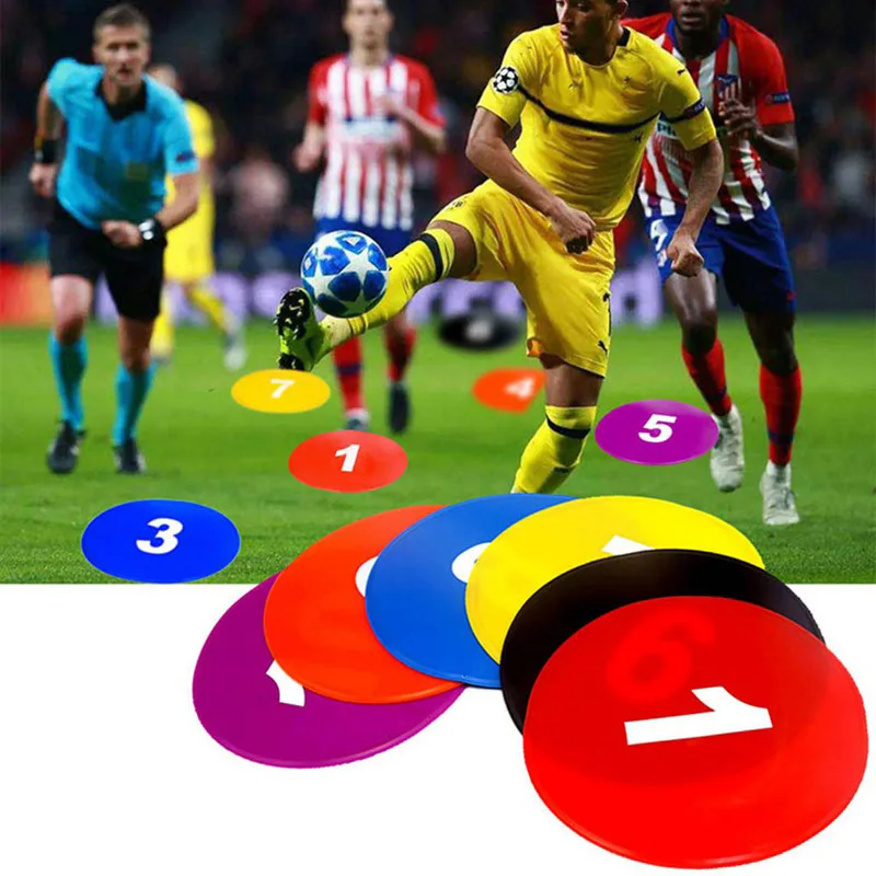 Markers 10 Pcs Spot Numbered Football Basketball Digital Signs Disc Markers Training Equipment for Kids Floor Spot Sports Toy smile