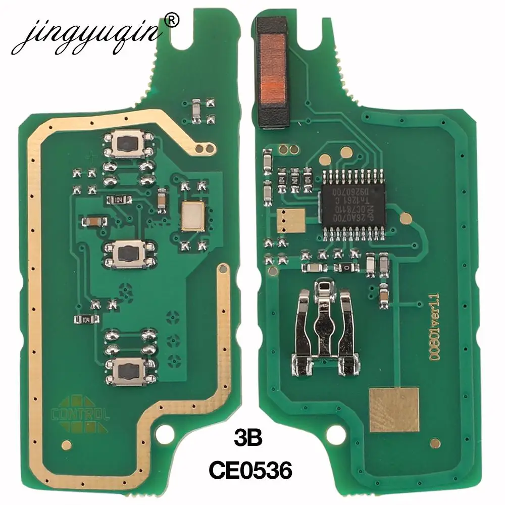 ASK/FSK ID46 jingyuqin 433Mhz For Citroen C2 C3 C4 C5 C6 C8 3 Buttons light Flip Remote Car Key Fob VA2/HCA Blade CE0523 Ce0536 smile