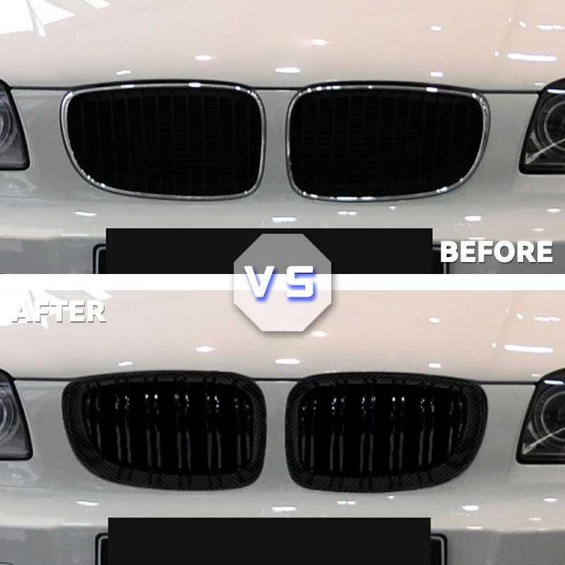 Front Grille Trim Strips for E81 E87 E82 E88 128I 130I 135I Sport Grill Double Slat Line Grilles