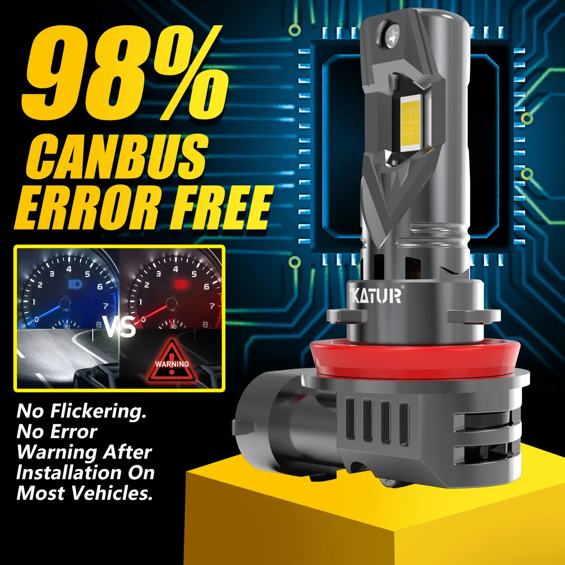 H11 2X LED H8 Headlight Bulb Canbus ddmysmile Car Head Fog Light Super Bright 6000K 20000Lm For Kia Rio 3 Sorento Ceed Soul Sportage Smile