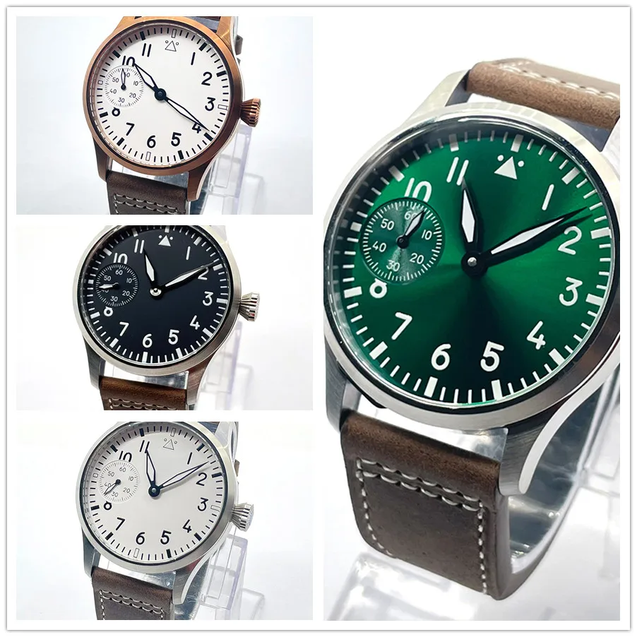 Glass Corgeut Sapphire ddmysmile 42 Mm Dial Asia 6497 St3600 Hand-Wound Movement 316L Steel Case Men's Watch 30 M Water Resistant Smile