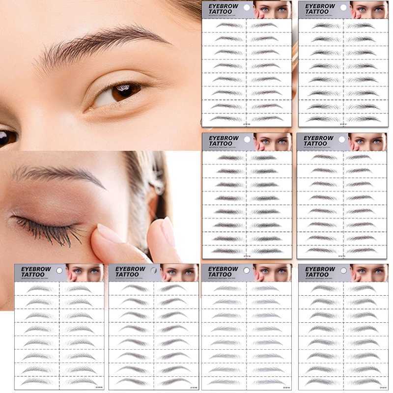 Makeup eyebrow tattoo waterproof sticker hair like long-lasting water transfer sticker eyebrow shaping sticker W241109