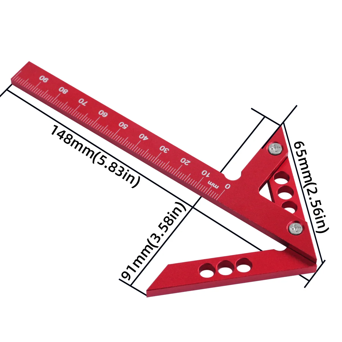 new Center Finder Woodworking Square 45/90 Degree Right Angle Line Gauge Aluminum Center Scribe 2025 Carpenter Ruler Wood Measuring Tool