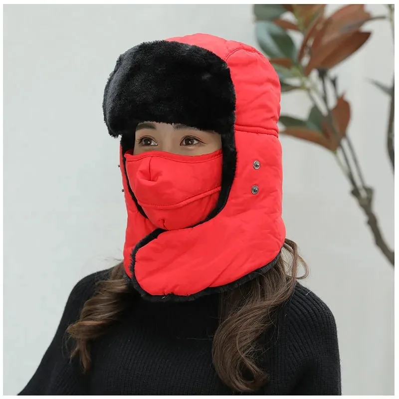 Trooper For Balaclava Waterproof Men Women Russian Thermal Trapper Bomber Hat Hunting Ski Snow ddmysmile Cap Smile