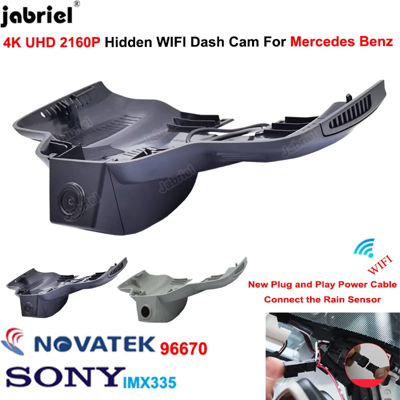 And Plug 4K 2160P Play Wifi Car Dvr Dash Cam Driving Recorder For Mercedes Benz E Class W213 C Class W205 S205 ddmysmile AMG GT 50 53 63 Smile