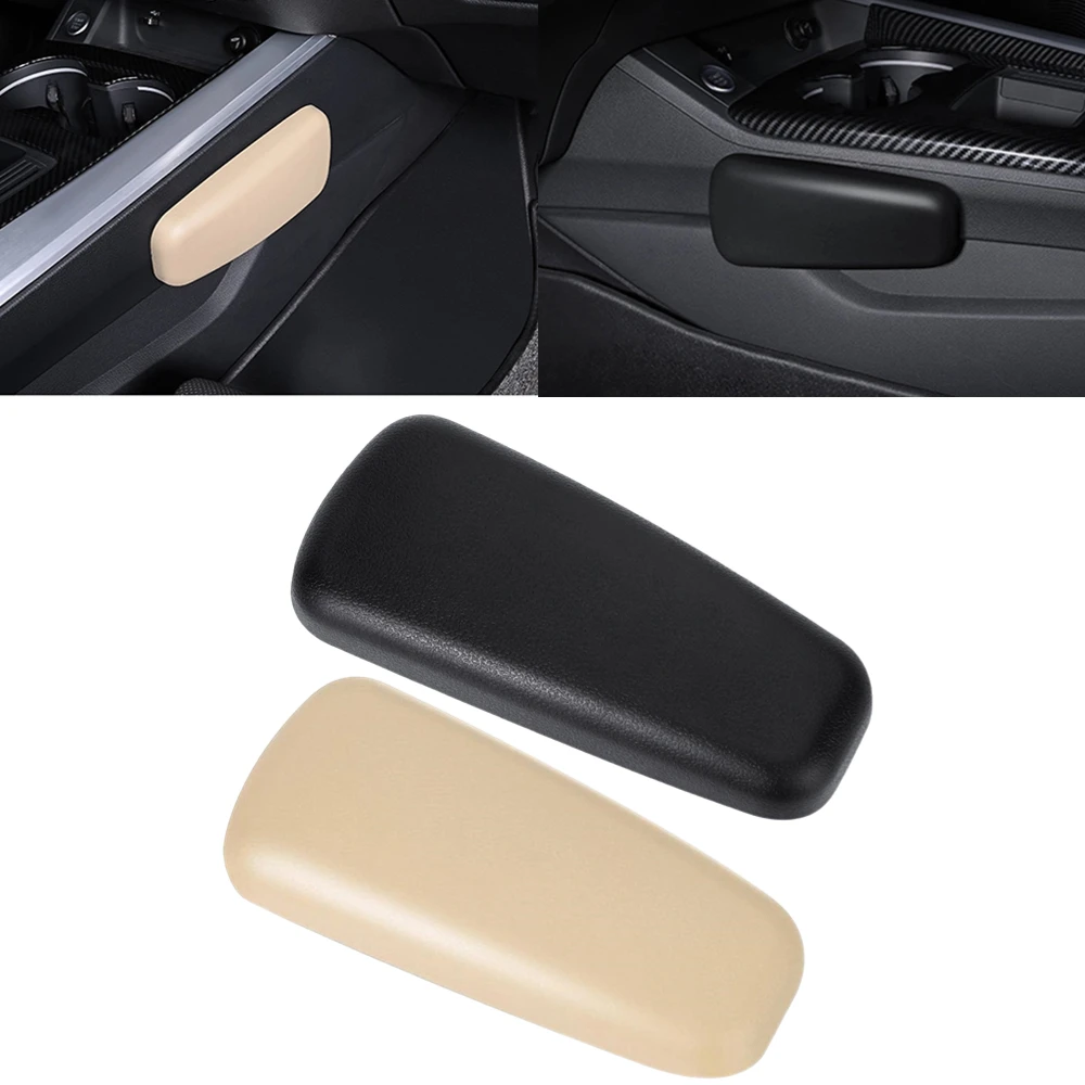 Car ddmysmile PU Leg Leather Knee Cushions Elbow Pad Auto Door Center Control Armrest Soft Pad Car Interior Leg Knee Thigh Support Cushion Smile