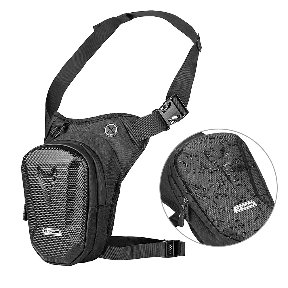 RZAHUAHU Motorcycle Saddlebag EVA Hard Shell Bag Motorcycle Waist Bags Waterproof Luggage for Travel Cycling Phone Purse Bag