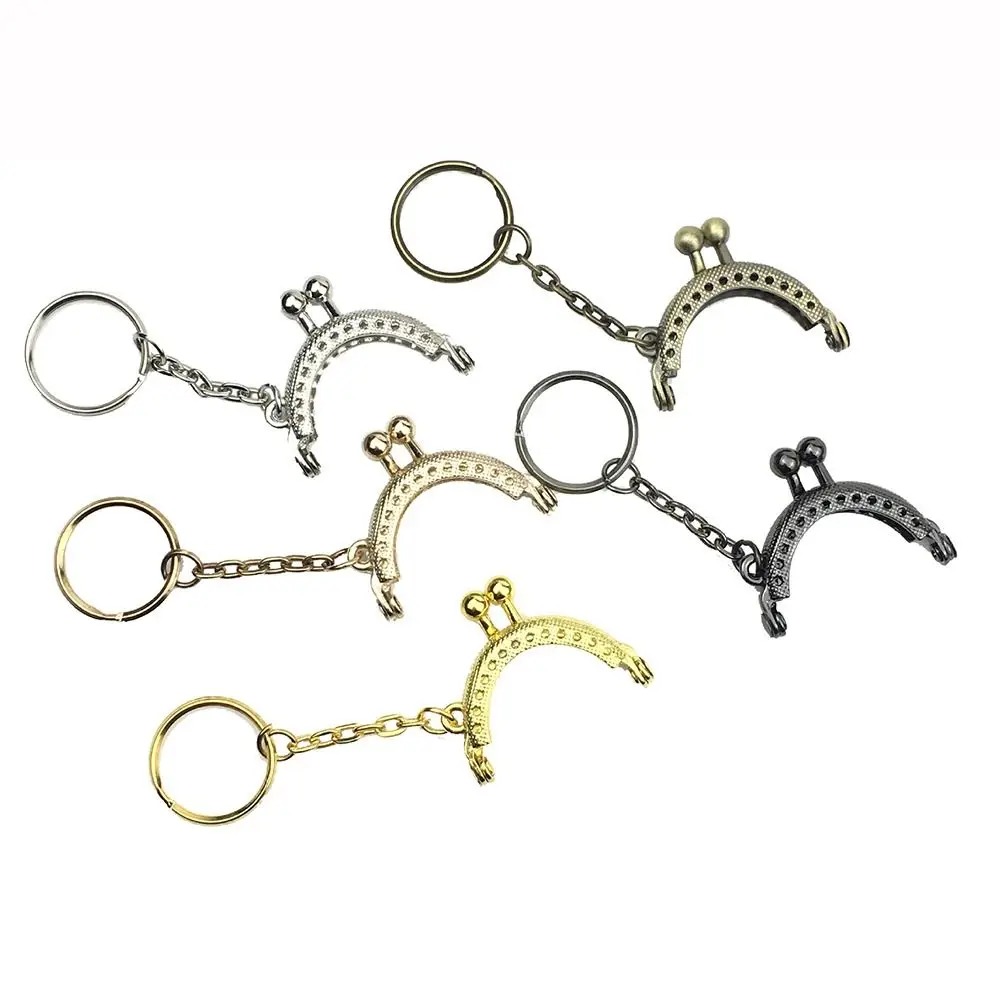 4cm Purse Vintage Mini Clasp Frame Bag Kiss Clasp Lock Metal Purse Frame for DIY Craft Purse Bag Making smile