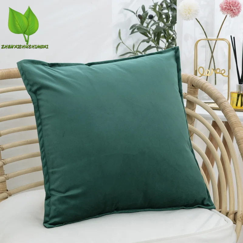 Soft Cushions Cover Super Veet Pillowcase For Sofa Living Room Housse De Coussin 40x40 Decorative Pillows Nordic Home Decor smile