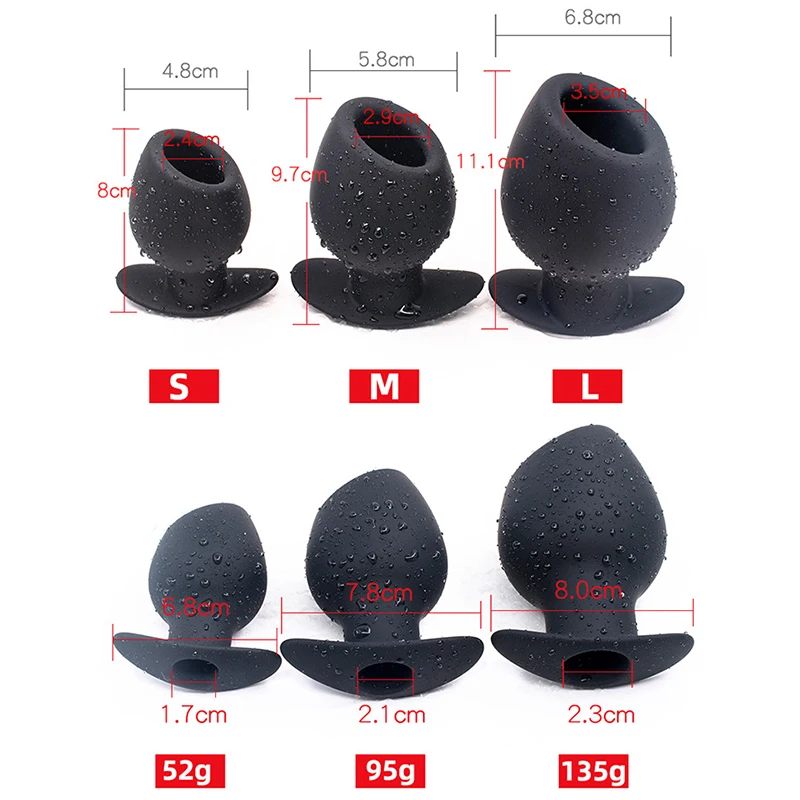 Black Silicone Portable Bidet Cleaner Hygiene Wash Nozzle Hose Douche Enema Shower Hollow Anal Plug Out Leak-Proof Liquid 666 666