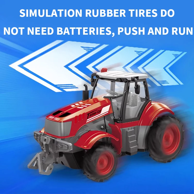1/24 RC Farmer Toys Set Tractor Trailer with LED Headlight 2.4G Remote Control Car Truck Farming Simulator for Children Kid Gift