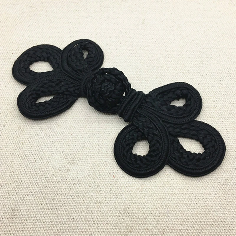 10 Piece Handmade Beaded Chinese Frog Closures Buttons Knot Fastener for Cheongsam Tang Suit Traditional Handcraft Decor Buttons