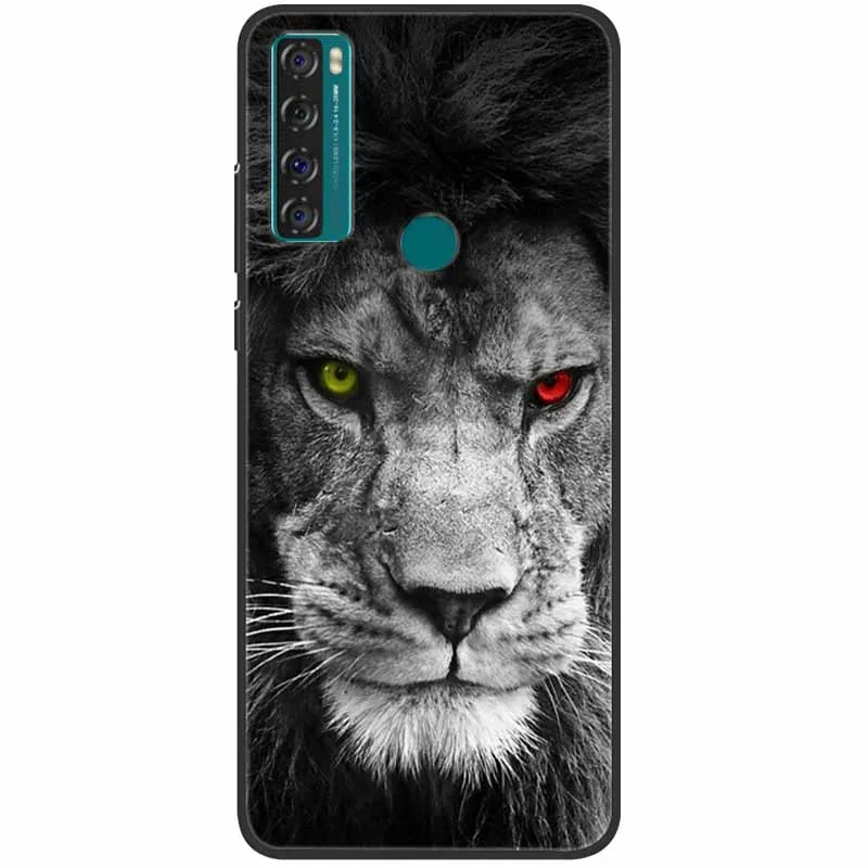 SE ddmysmile 20 For TCL / 20R 5G Case Silicone Soft Painted Phone Funda For TCL 20 R 5G Back Cover 20Se Coque Black Bumper For Tcl20se Smile /