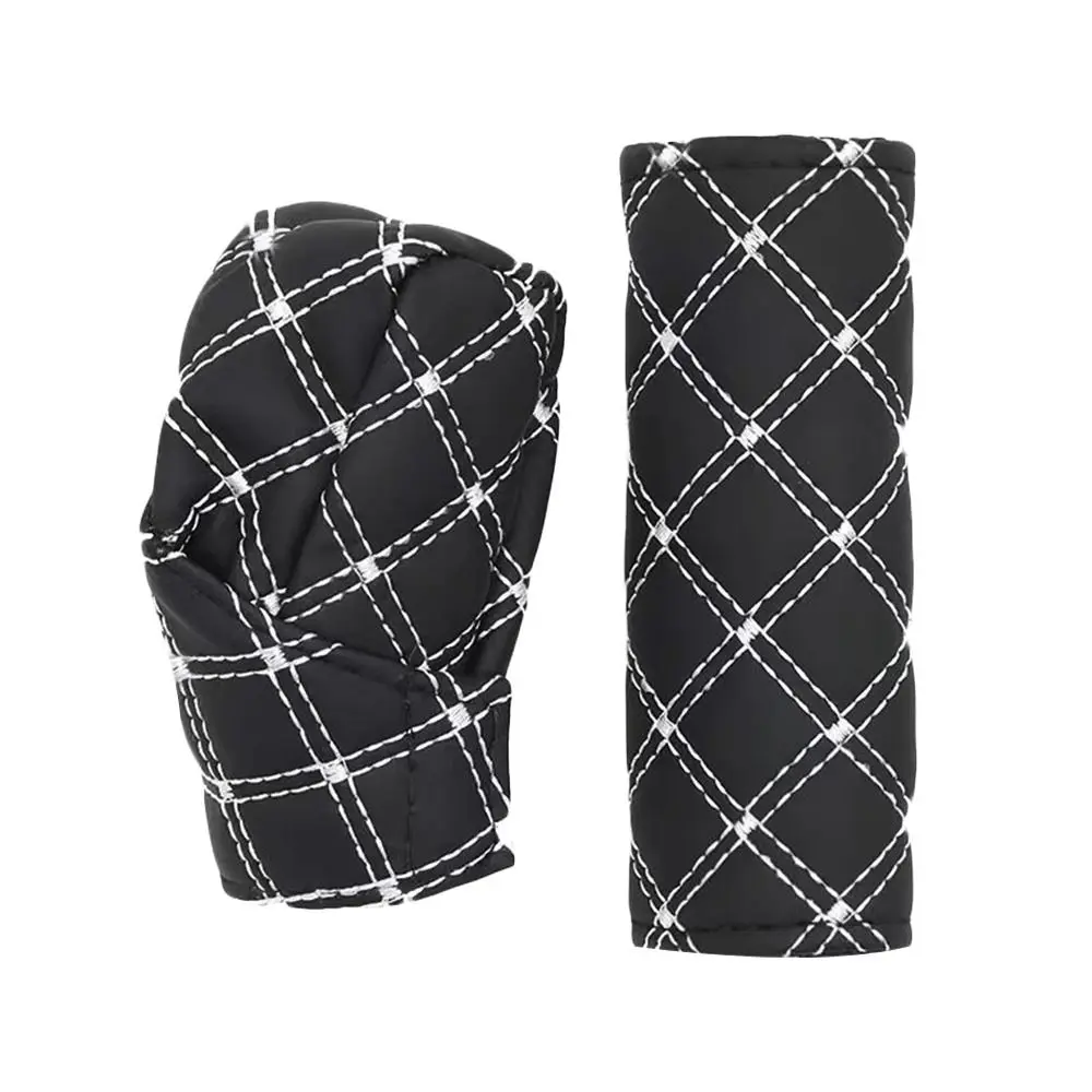 Car Shift ddmysmile Handle Non-Slip Cover Adjustable Wear-Resistant Handbrake Protective Leather Car Ddmysmile Interior Accessories For Car Smile