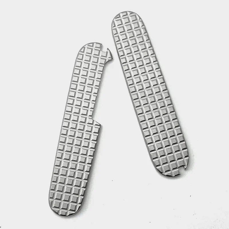 New Titanium new Alloy 91mm Swiss Knife Handle Patch, Modified Checkered 2025 pattern TC4 Patch for 91mm Swiss Knife Handle Material
