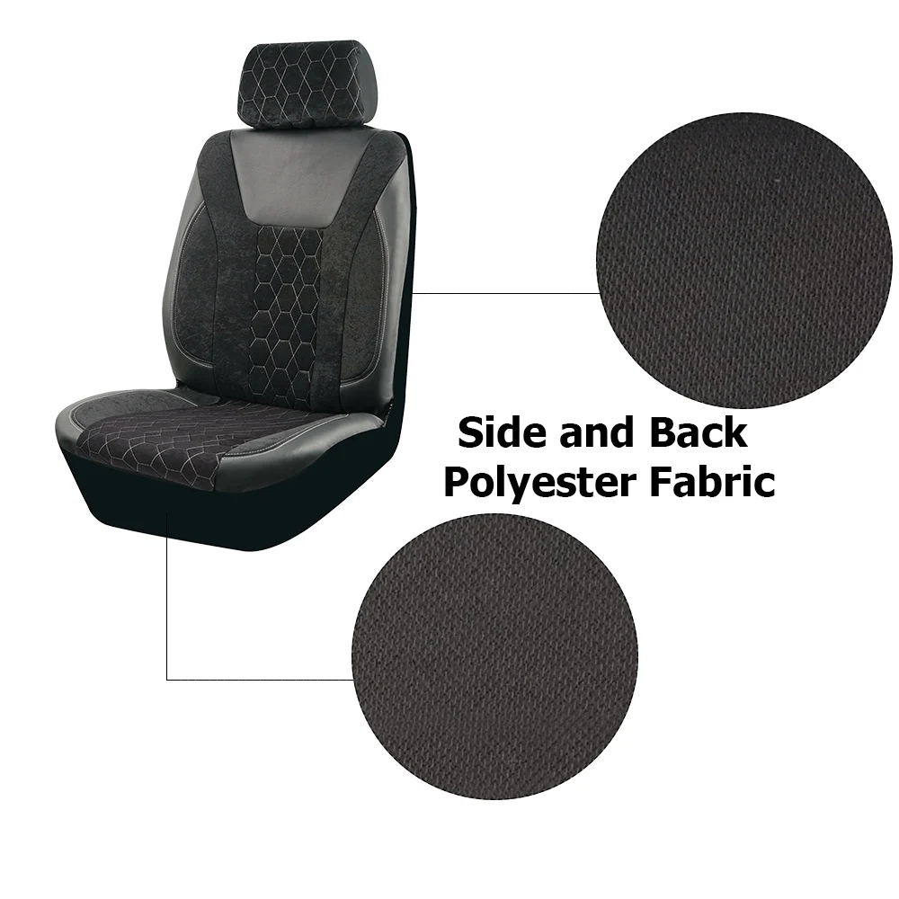 Sponge Universal Flannel 4mm Leather Winter Car Seat Covers Fit for most Car Suv Truck Van Car Accessories Interior smile