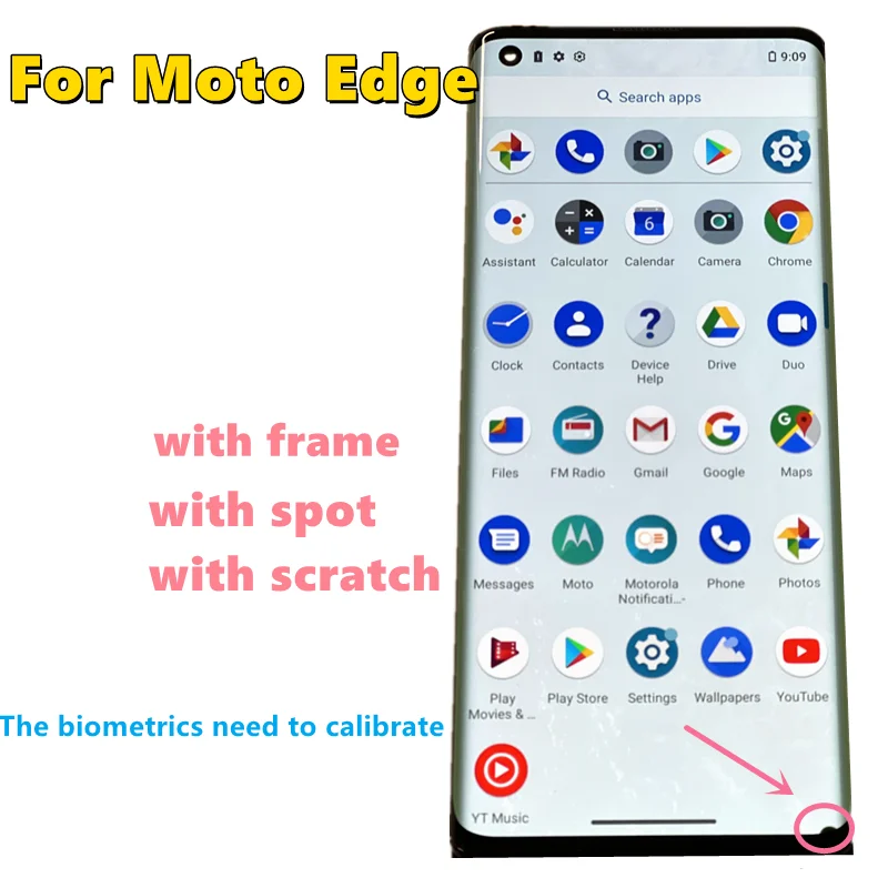 Original For Motorola Moto Edge XT2063-3 LCD Touch Screen Digitizer For Moto Edge XT2063-2 Display Touch For Moto Edge Spot LCD