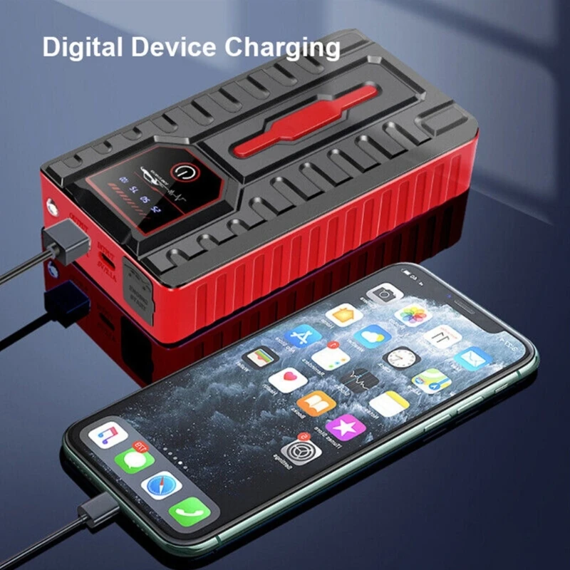 Car Jump Starter Power Pack Portable Auto Battery Booster Fast Chargers12V Emergency with LED Light Starting Device