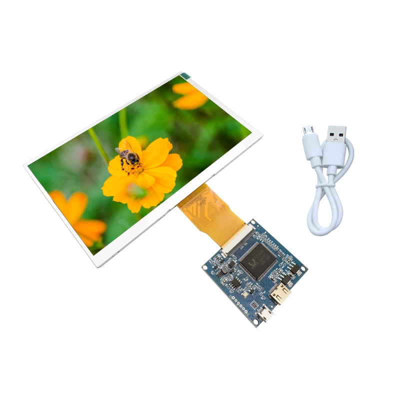 7-inch 1024 * 600 IPS full view mini HDMI interface computer secondary screen Raspberry Pi industrial control LCD screen