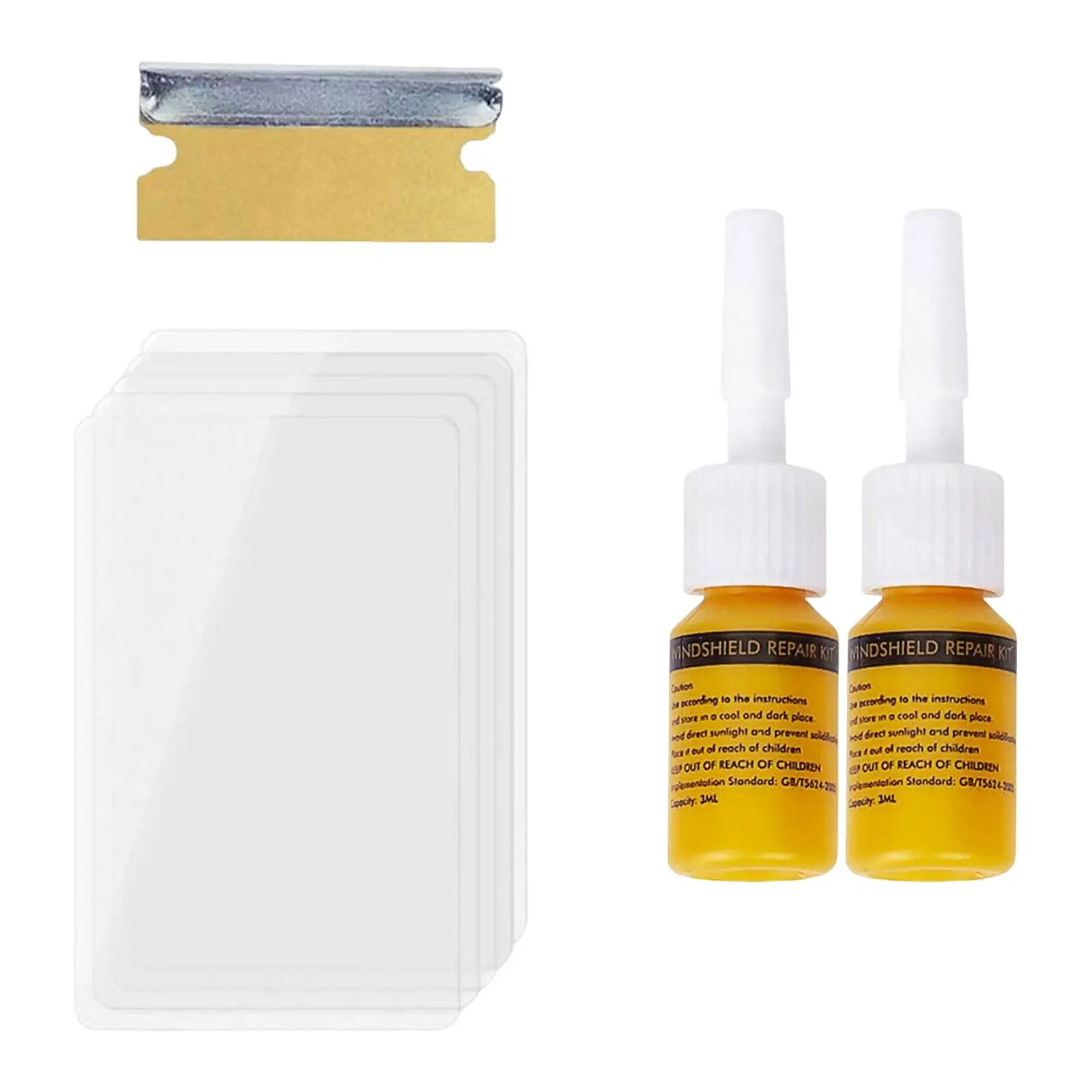 Windshield Crack Repair Scratch Chip Cracks Repairing Window Glass Set Automotive Nano Filler