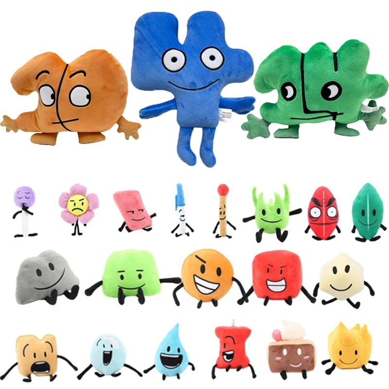 Game Battle for Dream Island Plush Doll Toy Bfdi Stuffed Animal Number Four Ten Fourteen Flower Firey Leafy Waterdrop Cakey Gift
