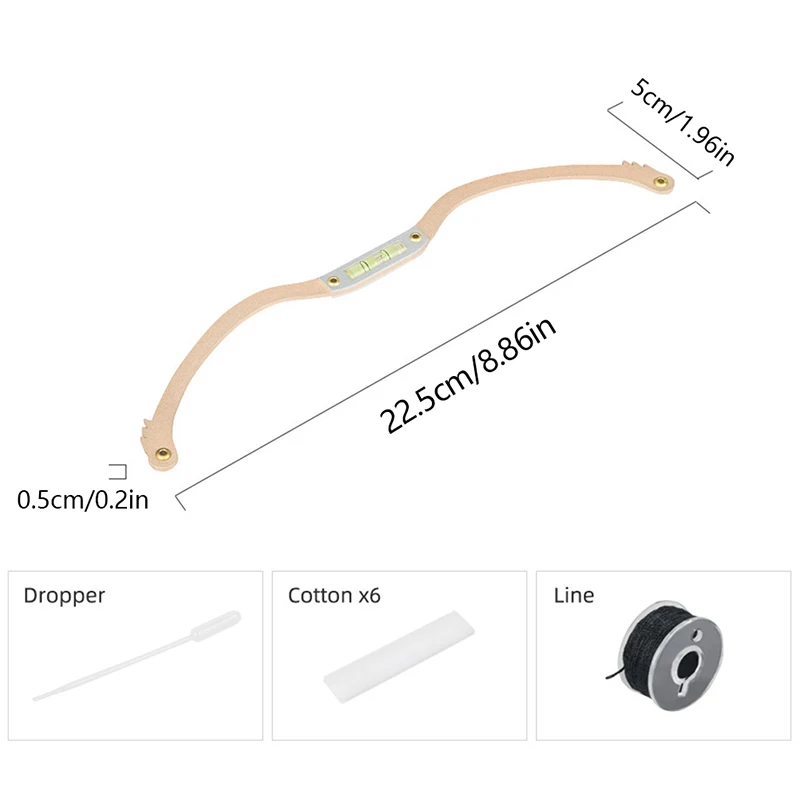 Microblading Permannet 2025 Makeup Bow and Arrow Line Ruler new Black Measuring Brow String Pre Inked Tattoo PMU for Mapping