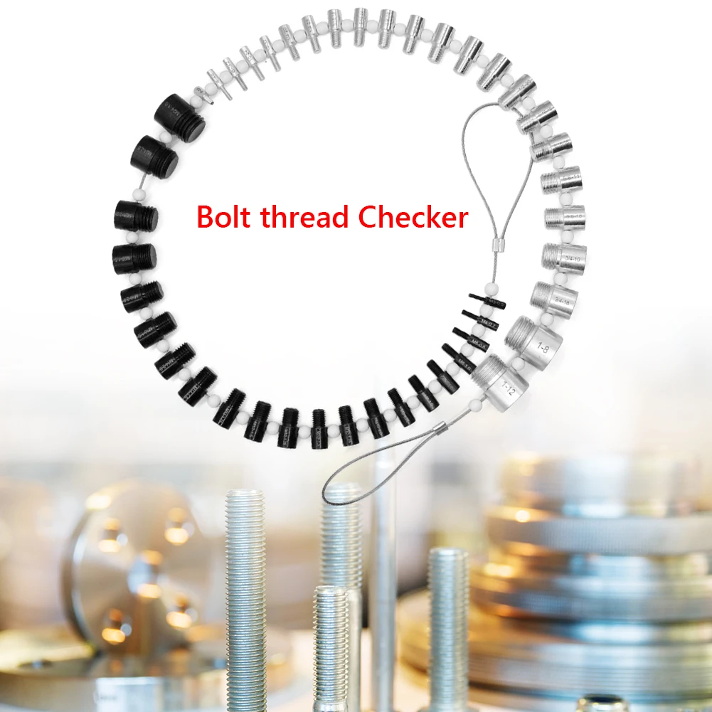 Metric Nut Imperial Bolt Screw Thread Checking Checker 26 Male/Female Size Gauge smile