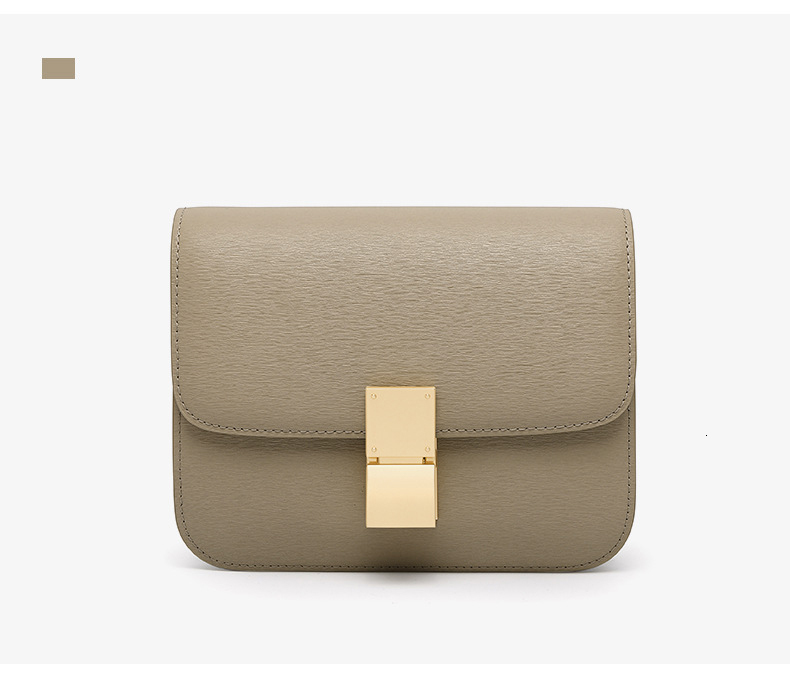 Women Shoulder Female Split Leather Ins Vintage Messenger Lady Small Square Palm Texture Printing Box Flap Underarm Bag Patent Leather BagVoyage