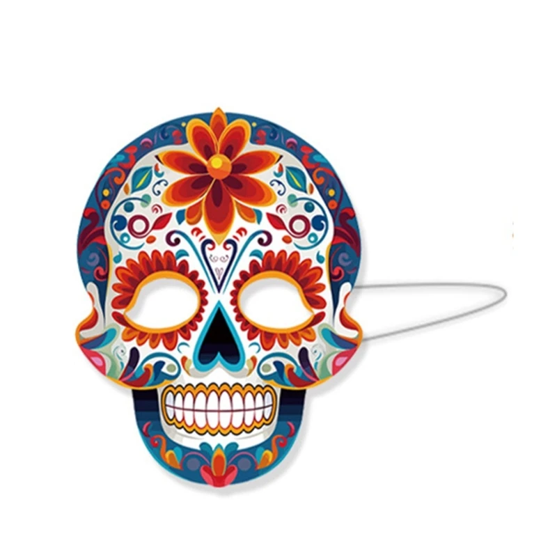 Skull Face new Covering Masks Bone Masquerade Masks Day of The Dead Masks Halloween 2025 Costumes Masks for Mexicans Masquerade