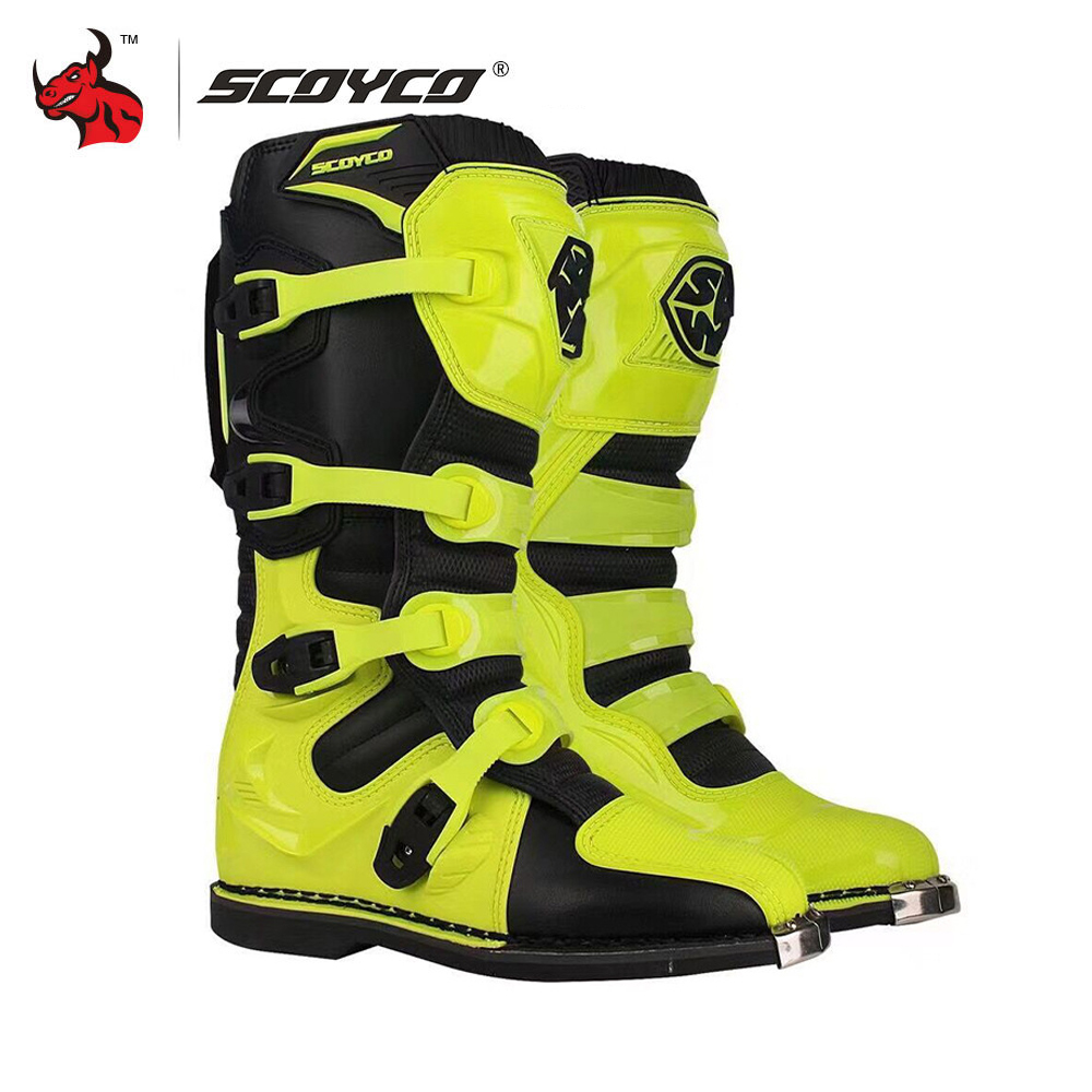 SCOYCO Motorcycle Riding Safety Protective Boots Anti-drop Motocross Boots Windproof Motorcycle Boots Motorcycle Accessories