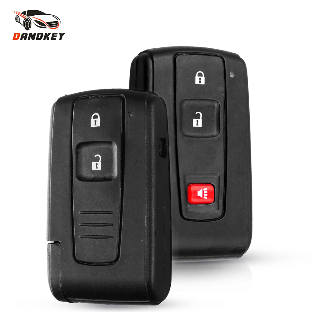 Dandkey Remote Key new Case Shell Fob 2/3 Buttons For Toyota Prius Corolla Verso 2004-2009 Smart Card Blank Uncut 2025 Toy43 Blade