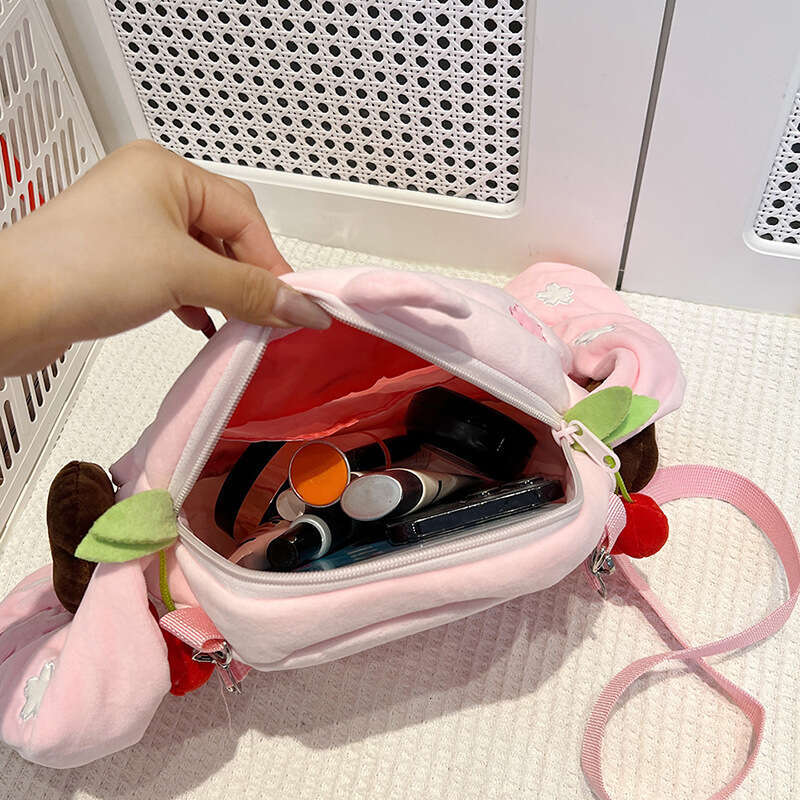 2024 cartoon doll plush pain small shoulder cute peripheral big mouth crossbody bag