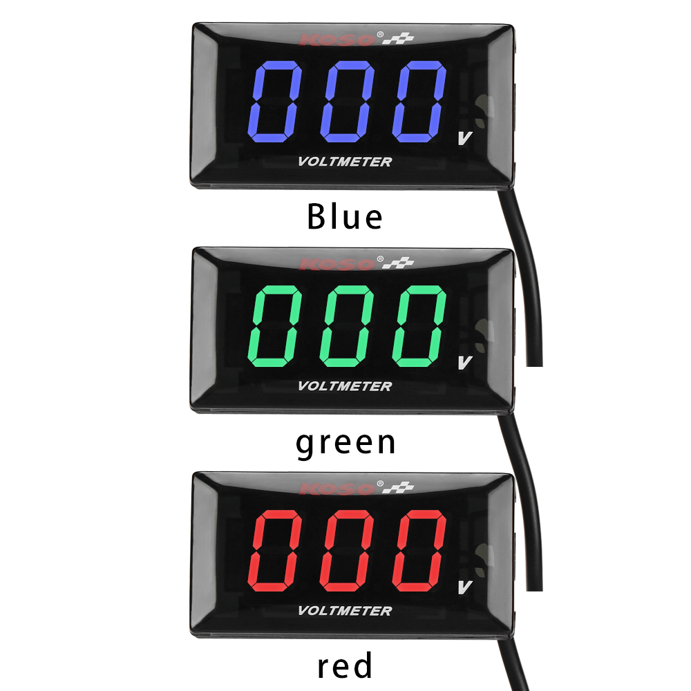 1PC Motorcycle Digital Voltmeter 056 Inch new LED Display Tester Panel Reverse Connection Protect Ammeter Volt Voltage 2025 Meter 12V-150