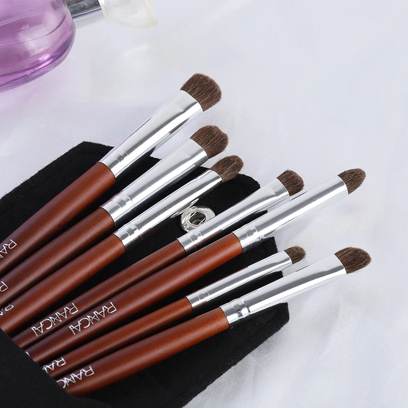 cd pcs RANCAI Shadow Pro Eye Makeup Brushes Set Natural Hair Wood Handle Blending Shader Highlighter Brush Make Up Tools brochas