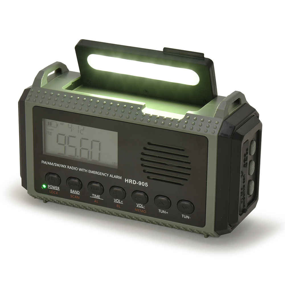 Emergency Radio 10000MAh Solar Hand Crank AM FM SW NOAA Weather Radio 3.5mm Headphone Jack Power Bank SOS Alarm for Outdoor