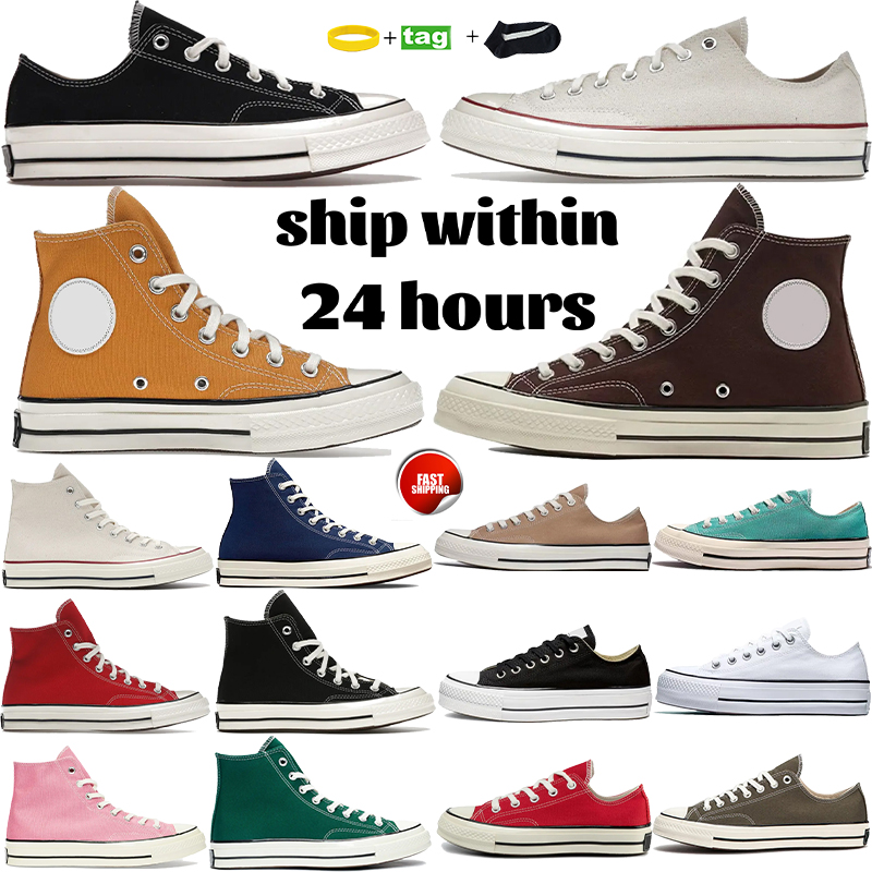 Shoes Designer Sneakers Mens Classic Luxury 70 Ox Optical White Canvas Hi Black Parchment Sunflower Surplus Green All Star Burgundy Enamel Red Women Trainers