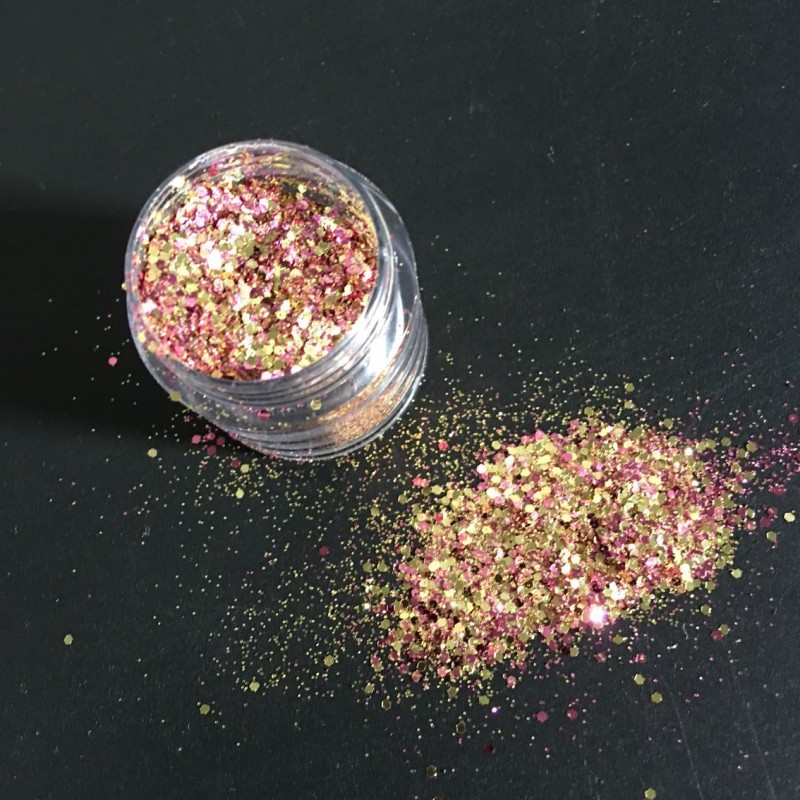 cd Chunky Box Mix ML Glitter Sequins Face Body Nails Hair Gems Beauty Makeup Powder for Festival Party MA
