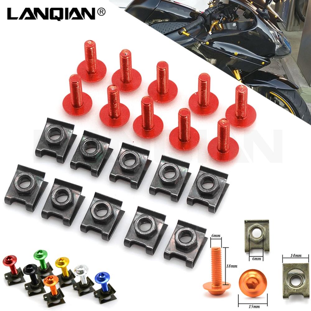 Motorcycle Fairing Screws Fastener Clips Body Spring Nut Bolts Kit For Honda CB650F CBF1000 VF750S SABRE VFR750 VFR800 F VF1000