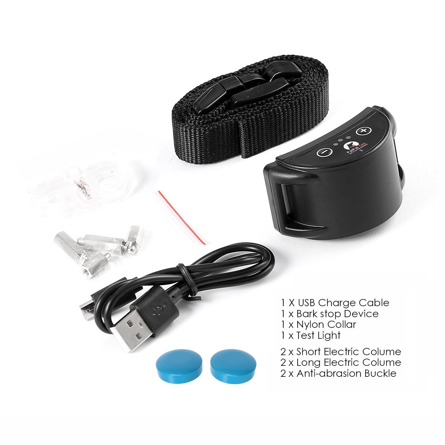 Paipaitek Dog Anti-barking Collar IP65 Waterproof Adjustable Pet Dog Training Collar Dog Trainer Device Pet Supplies In stock