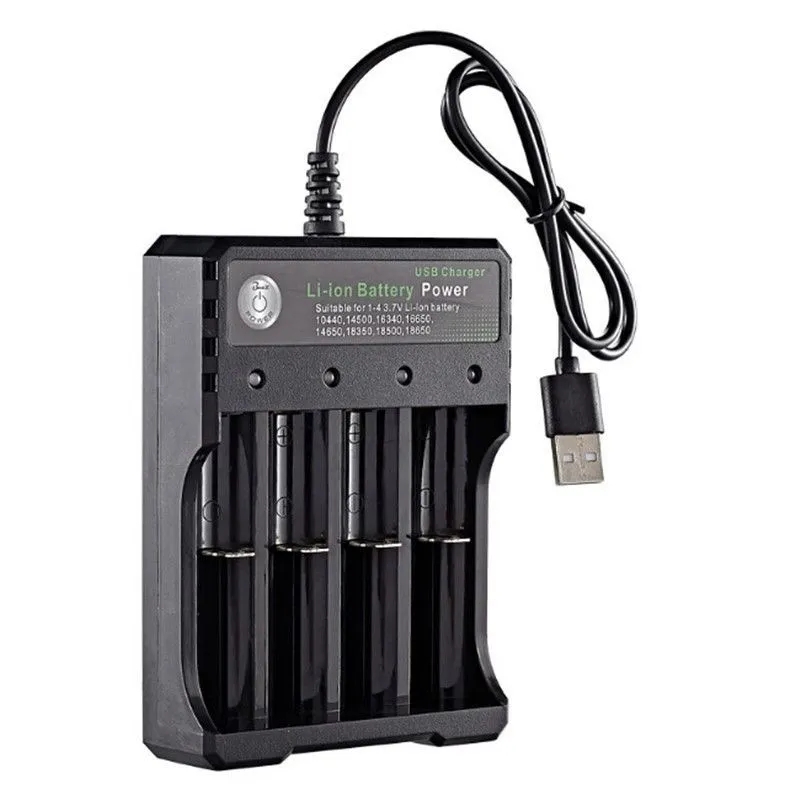 Original Bmax Battery Charger 2 3 4 Slots Lithium USB Smart Charger for IMR 18350 18500 18650 26650 21700 Universal Li-ion Rechargeable Batteries Char