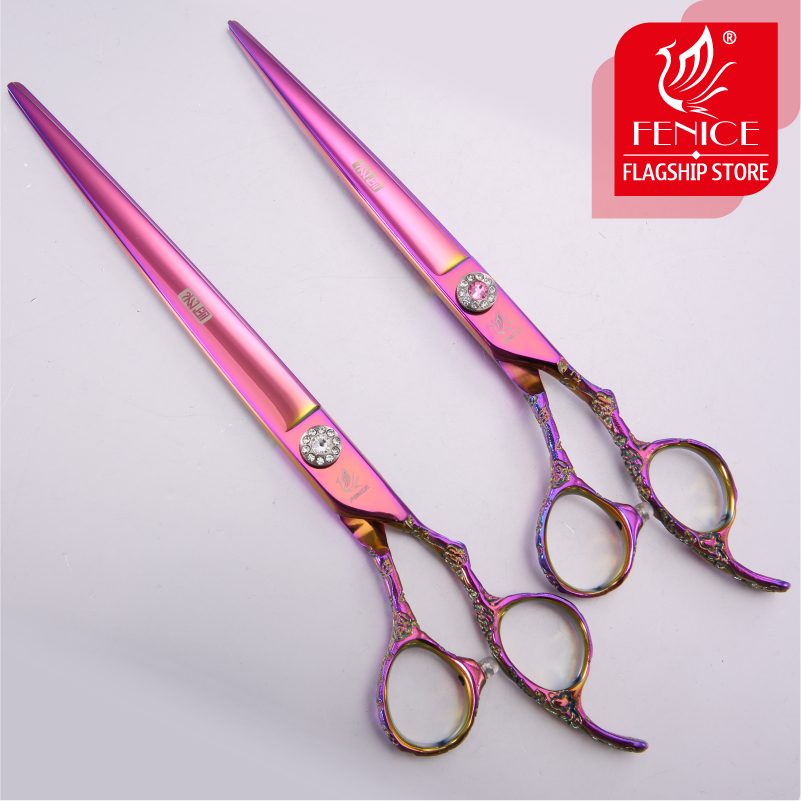 Fenice Professional 7.0 /7.5/8.0 inch pet grooming in dog hair trimmers scissors dog cutting grooming shears