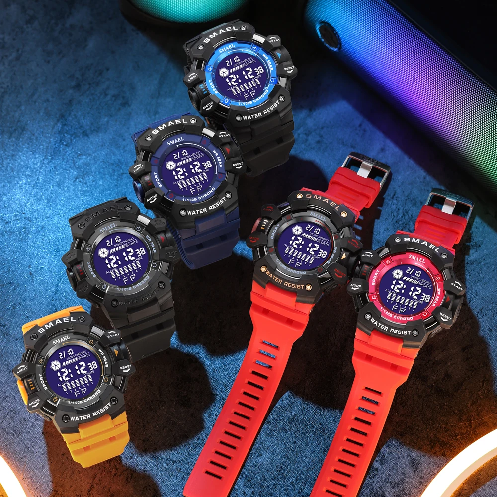 SMAEL Watch for Men Outdoor Sport Digital new Watches Electronics LED Men's Wristwatch 2025 Student Countdown Stopwatch Clock Male