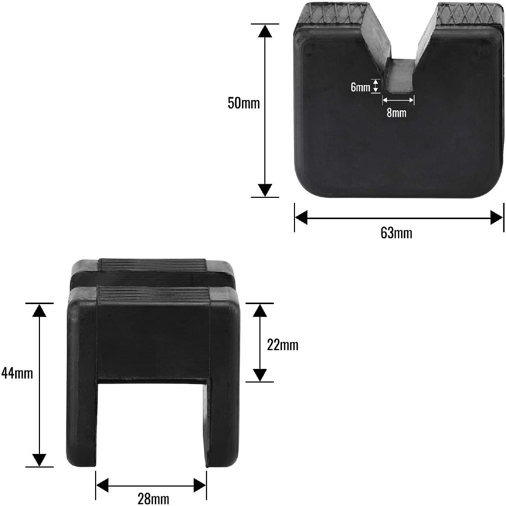 Car Jack Rubber Pad Car Slotted Lift Jack Stand Rubber Pads Floor Adapters Frame Rail Pinch Lifting Universal Repair Tools 5a333
