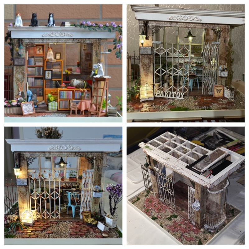 DIY Wooden Irish Villa Doll House Miniature Building Kits Casa With Furniture Light Assembled Dollhouse Toys for Adults Gifts