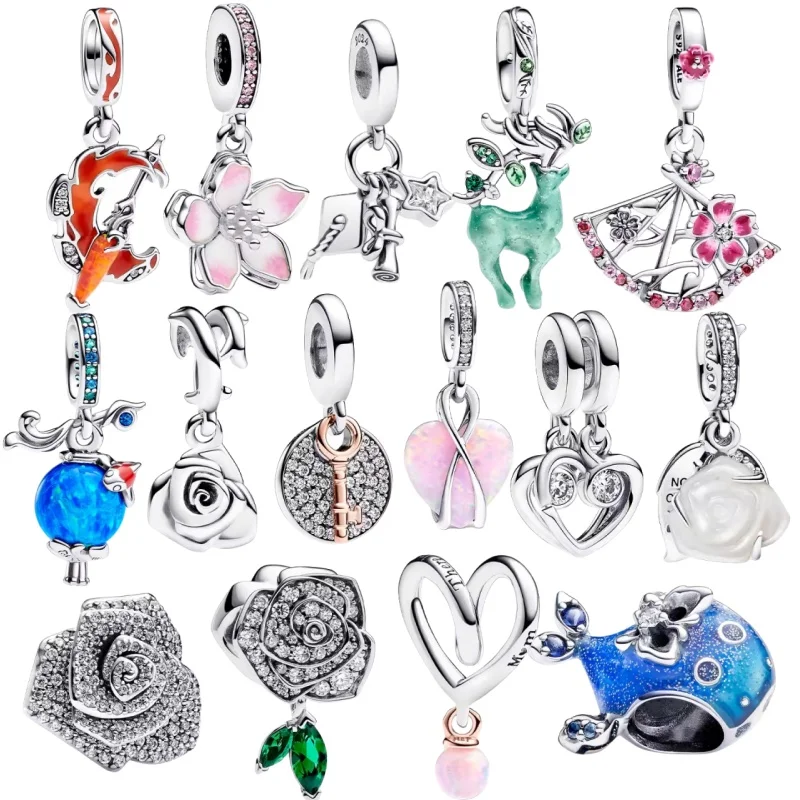2024 New 925 Sterling Silver Ladies Custom Charm Bracelet Suitable For S925 Snake Charm DIY Accessories Jewelry Gift Free Delivery