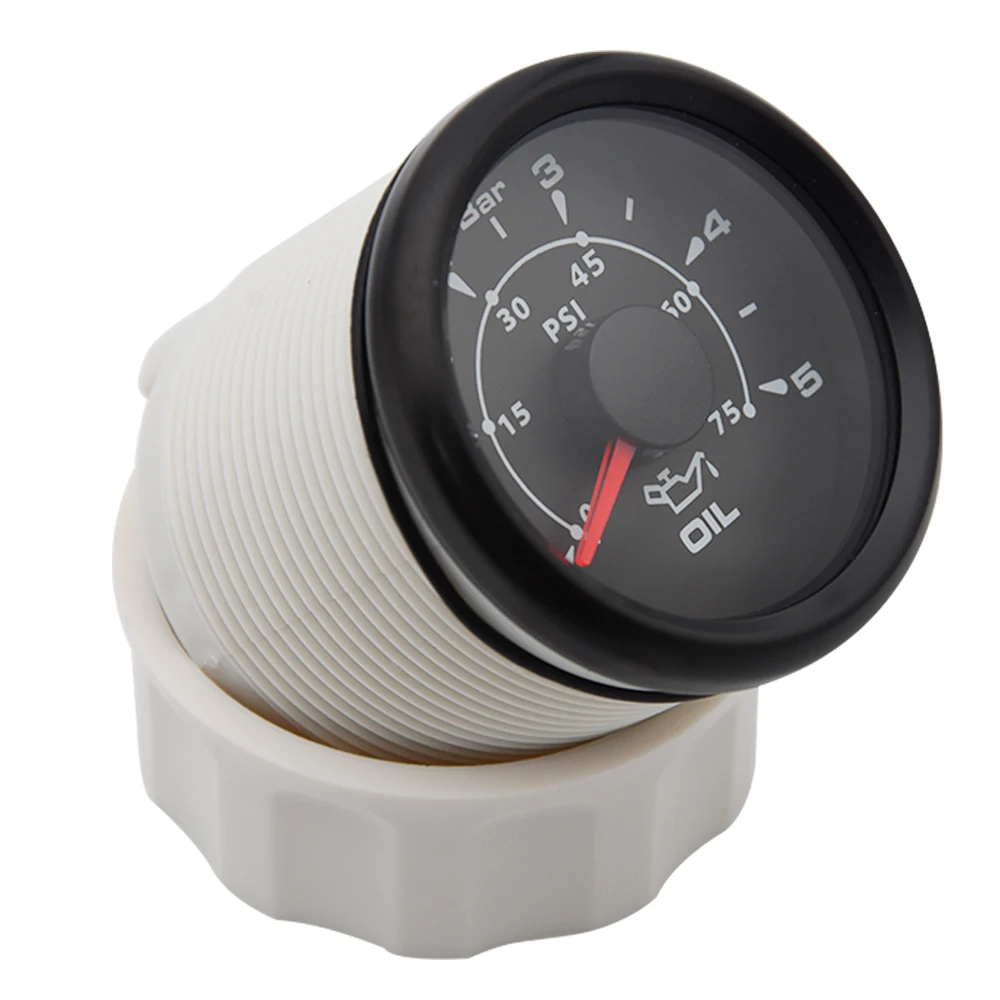 52mm Oil Pressure Gauge 0~10 Bar 0~5Bar Waterproof Car Fuel Pressure Meter 8 Colors Backlight Auto Truck Boat Vessel Yacht RV